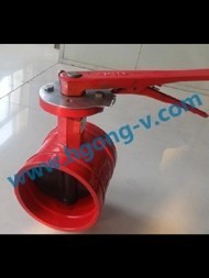 API ductile iron Groove type butterfly valve